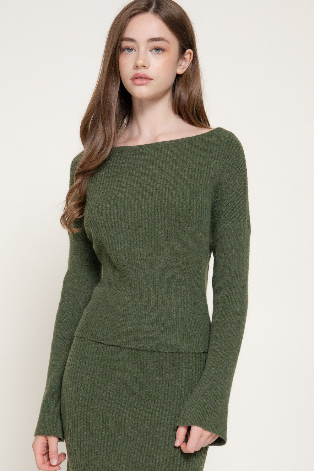 Bell Slv Wide Boat Neck Sweater