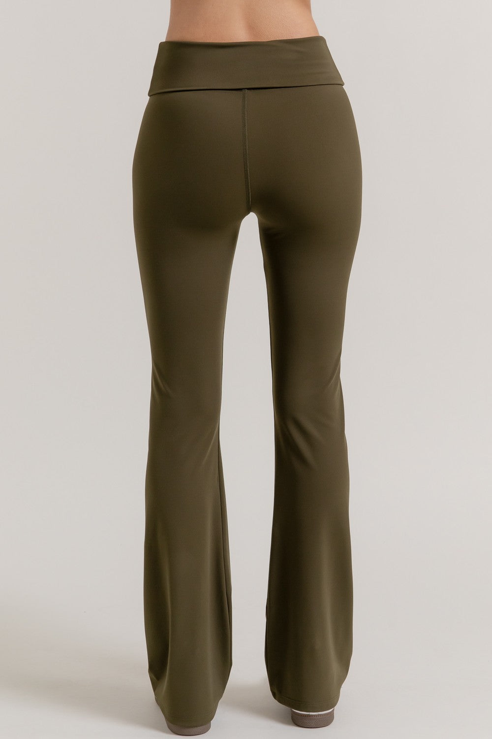 Waist Fold-over Flare Workout Leggings