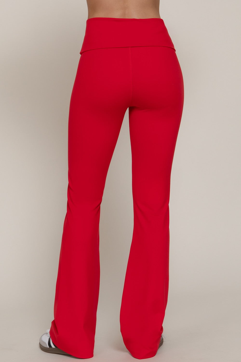 Waist Fold-over Flare Workout Leggings