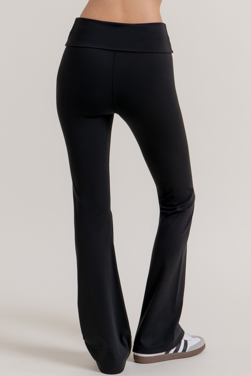 Waist Fold-over Flare Workout Leggings