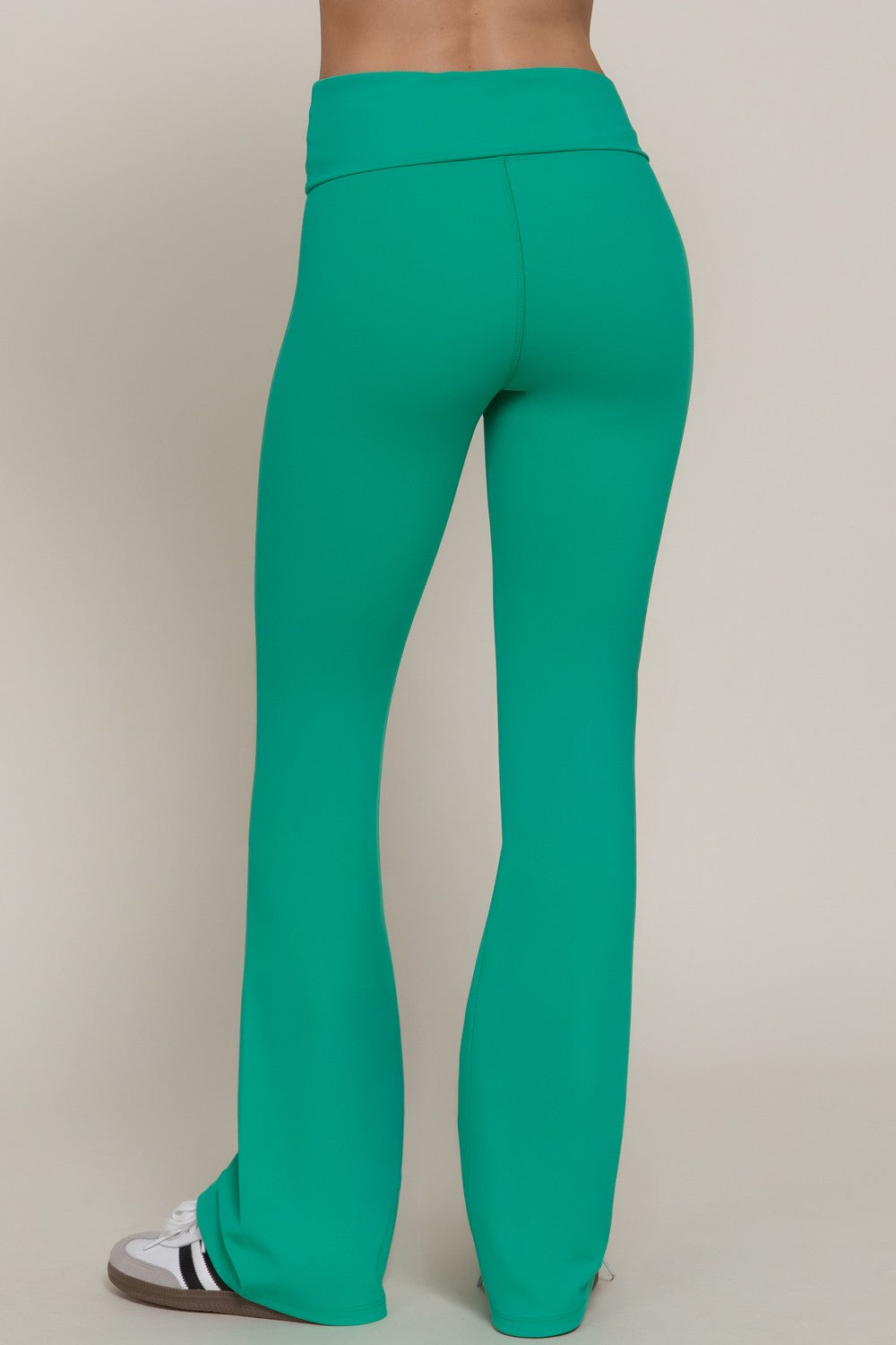 Waist Fold-over Flare Workout Leggings