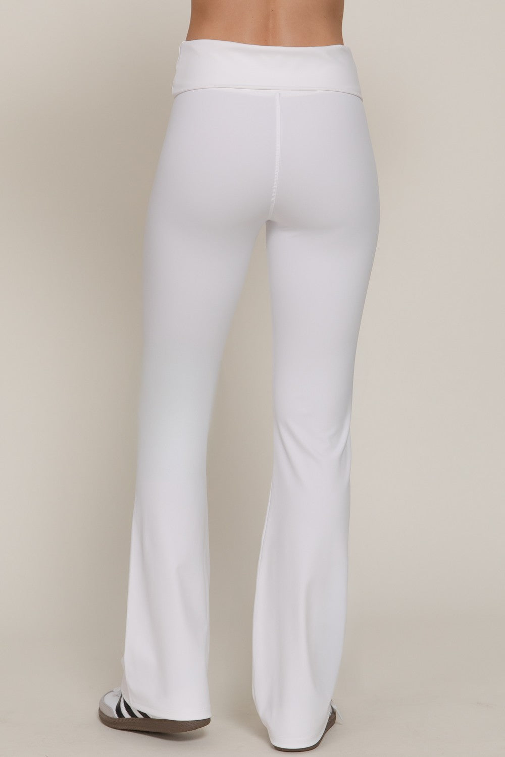 Waist Fold-over Flare Workout Leggings