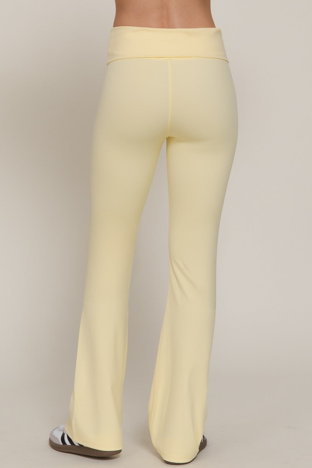 Waist Fold-over Flare Workout Leggings