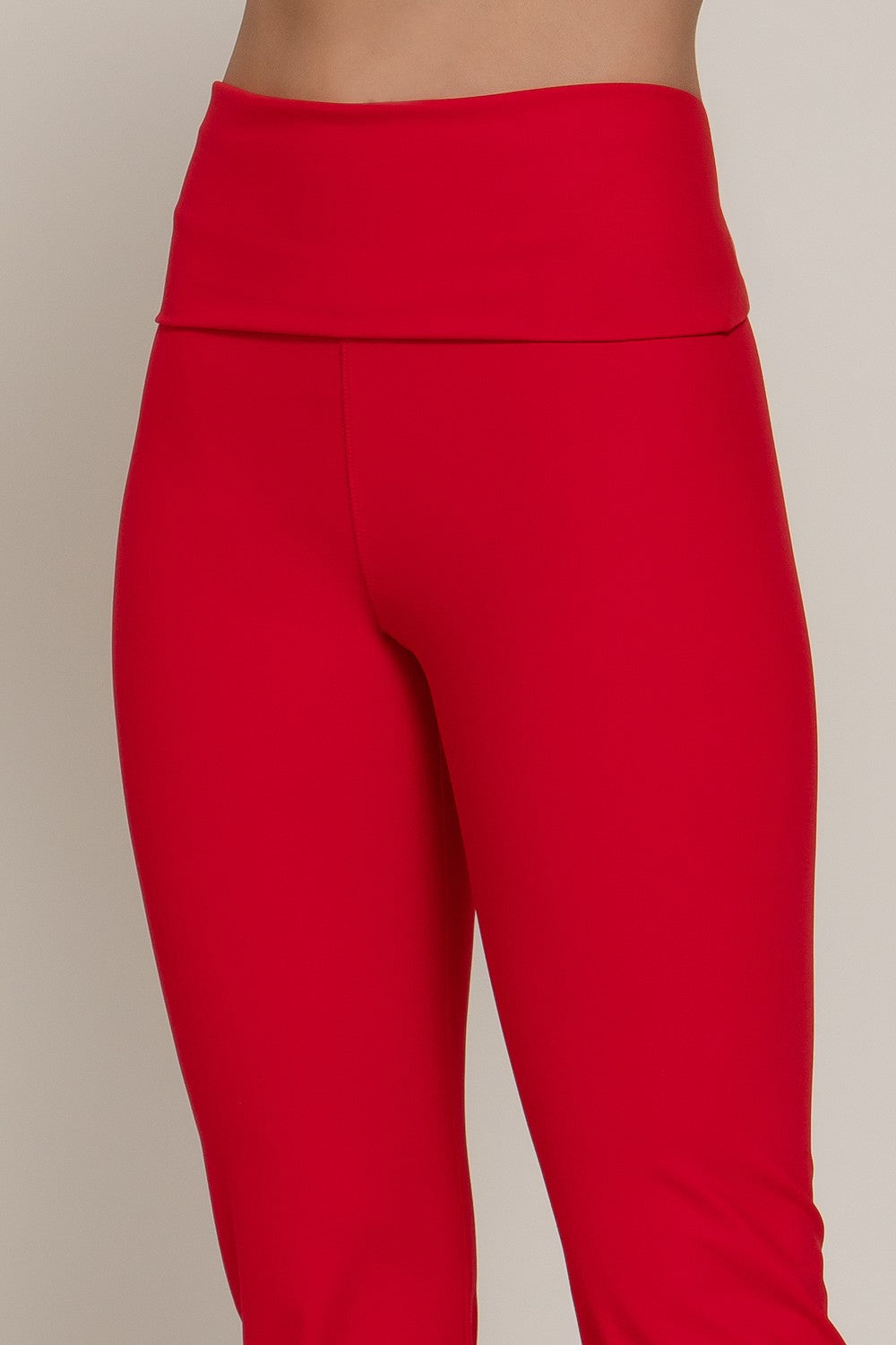 Waist Fold-over Flare Workout Leggings