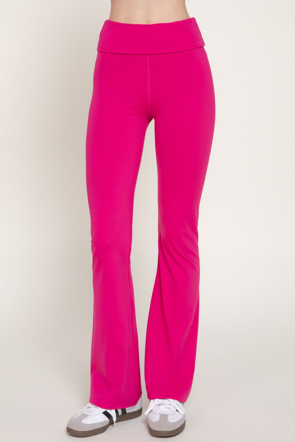 Waist Fold-over Flare Workout Leggings