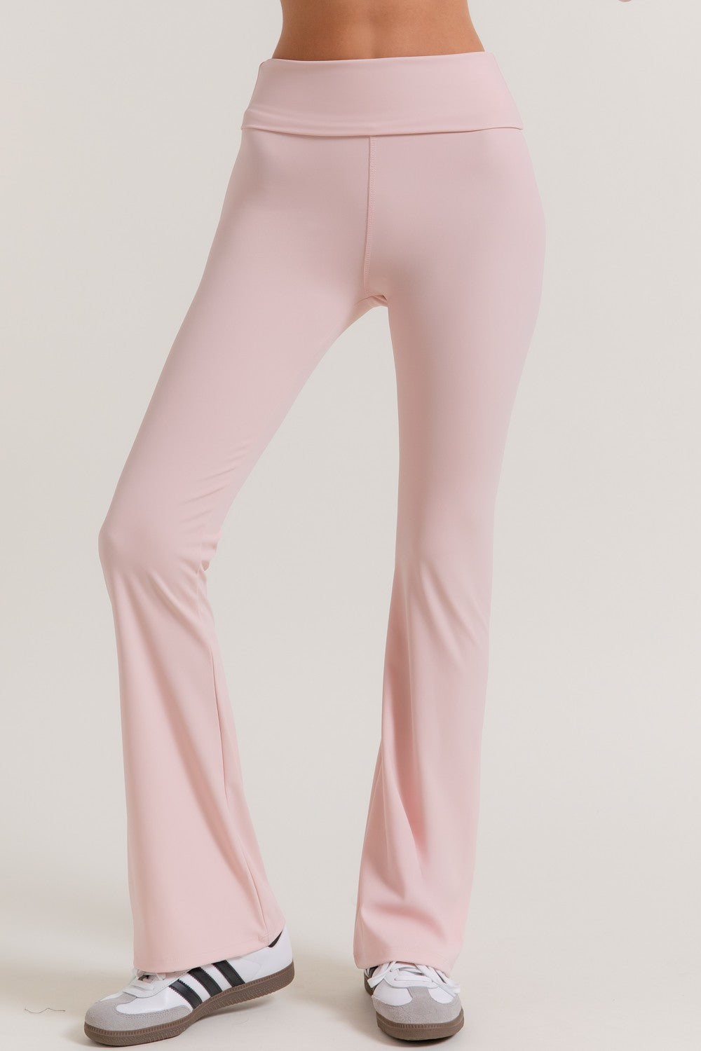 Waist Fold-over Flare Workout Leggings