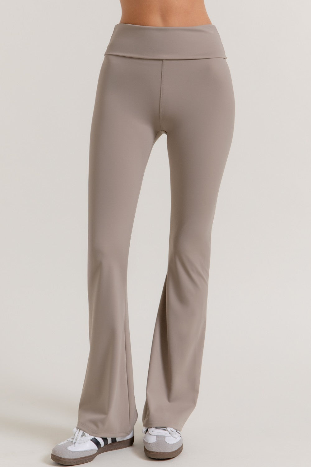 Waist Fold-over Flare Workout Leggings