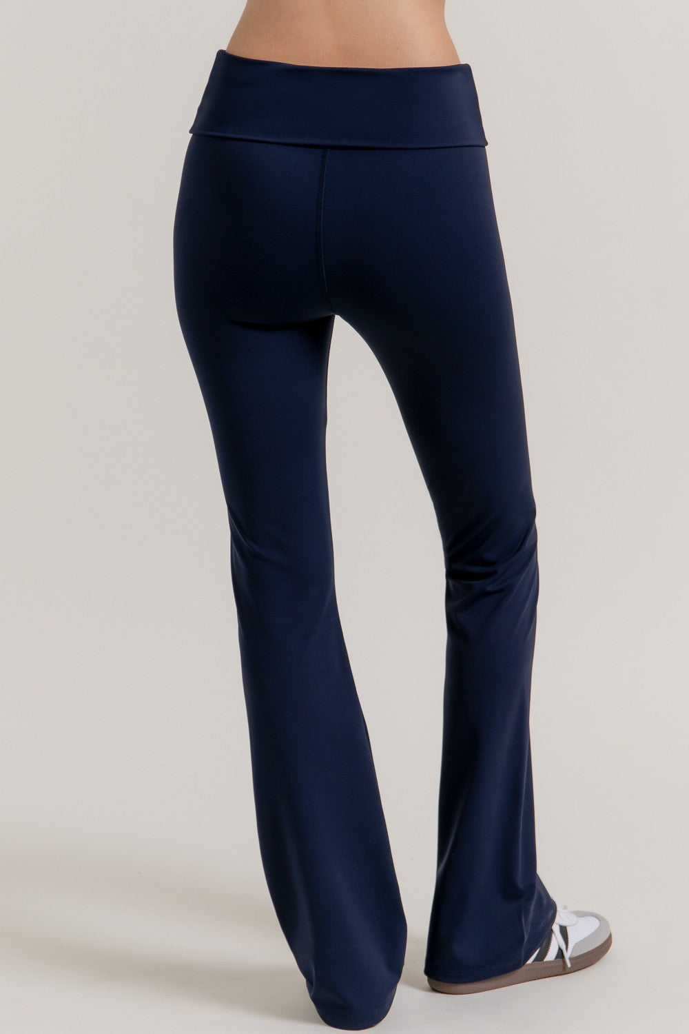 Waist Fold-over Flare Workout Leggings