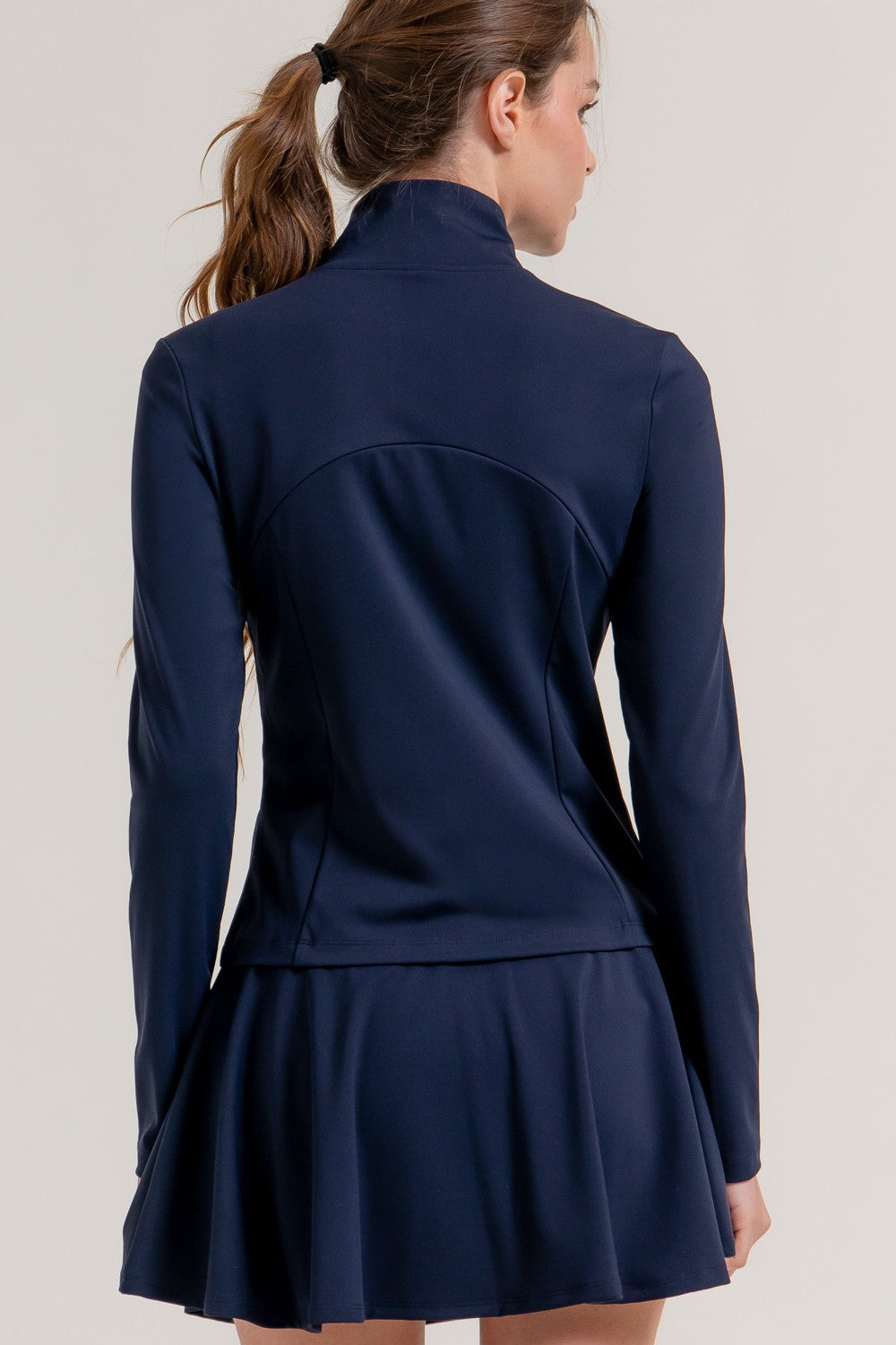 Long Slv Mock Neck Workout Jacket