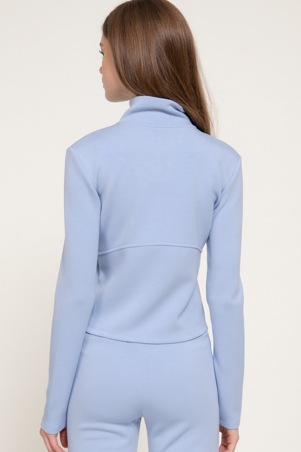 Long Slv High Neck Jacket W/ Thumb Holes