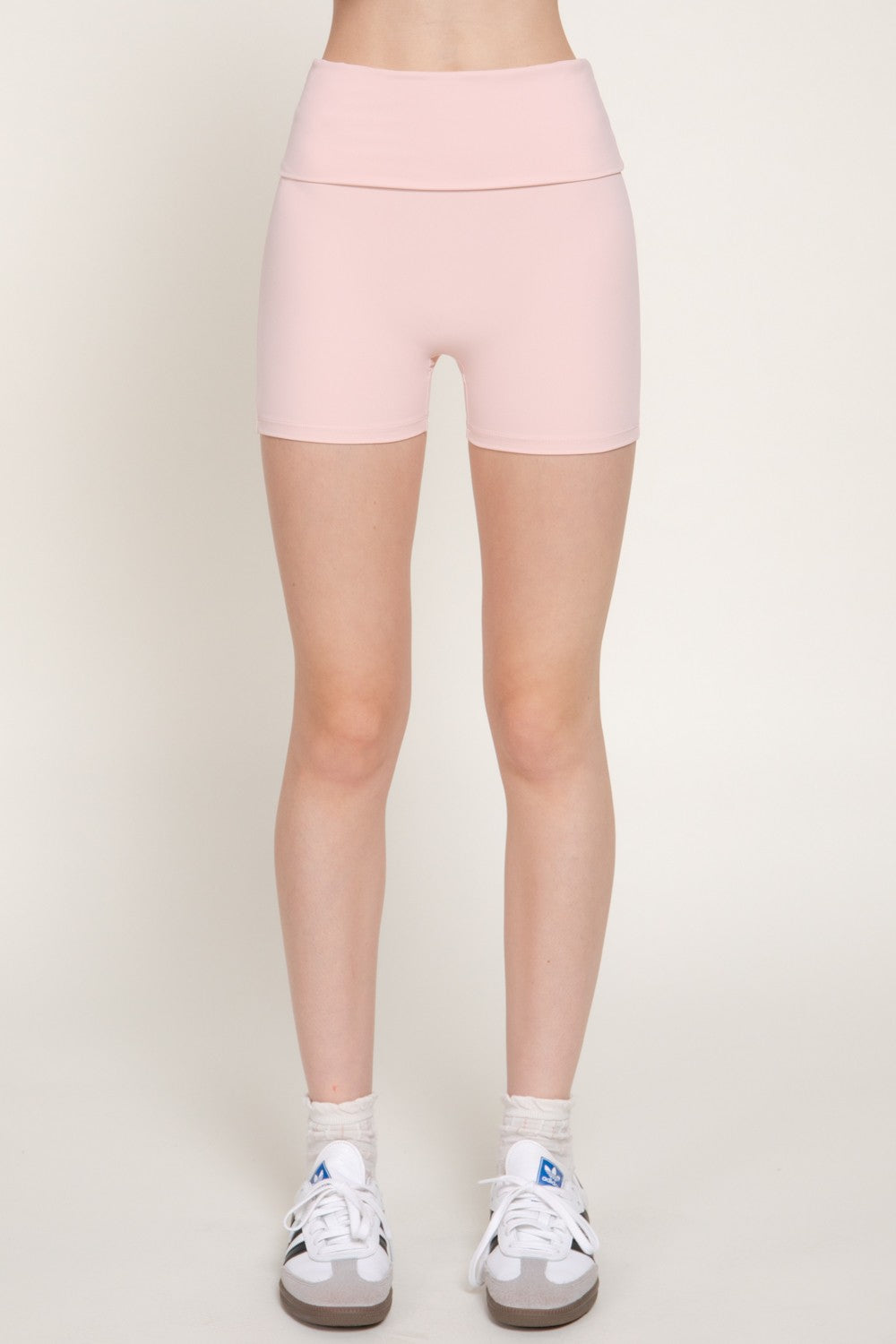 Waist Fold-over Active Bike Shorts