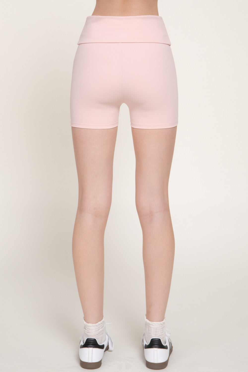 Waist Fold-over Active Bike Shorts