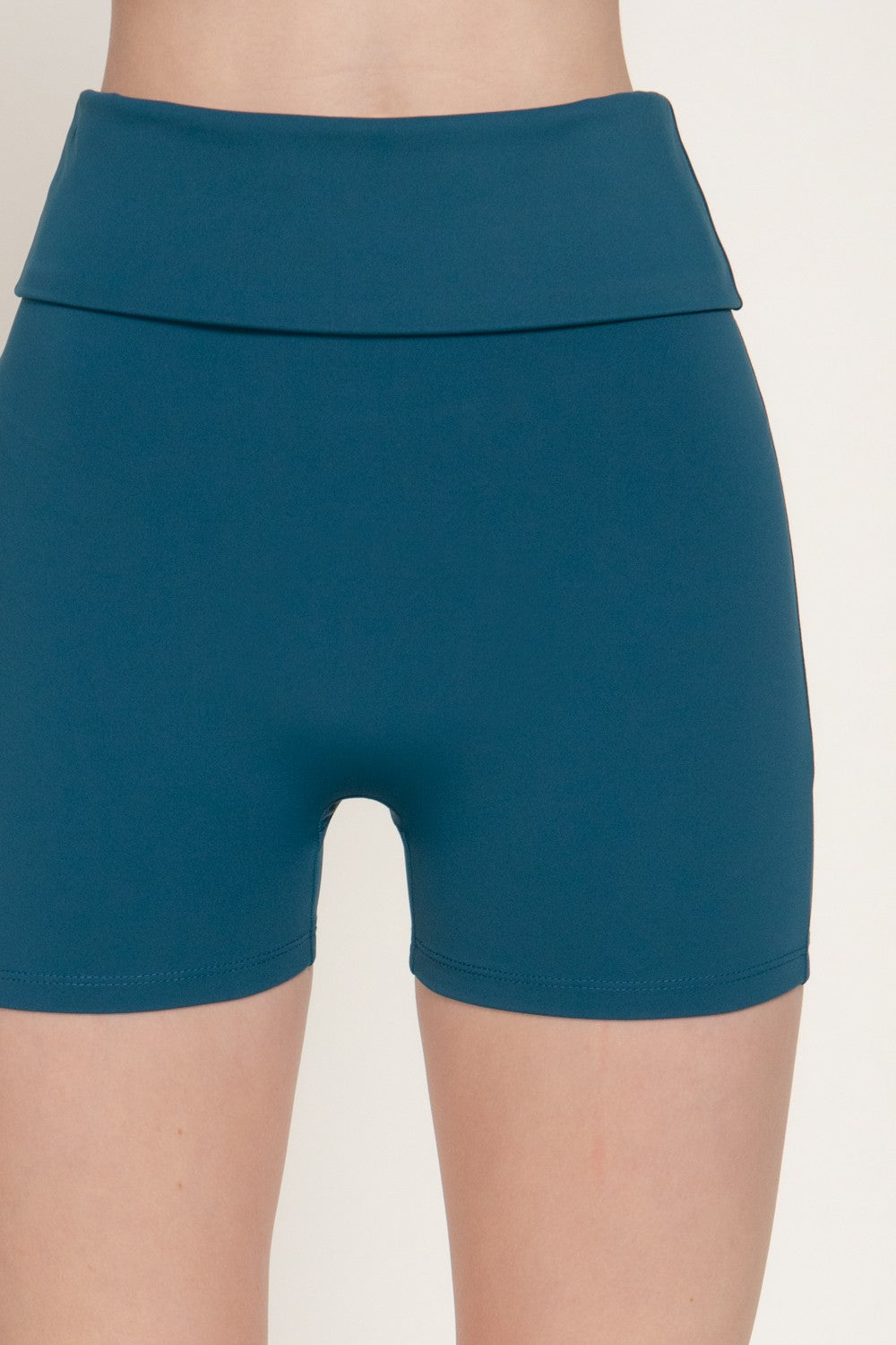 Waist Fold-over Active Bike Shorts