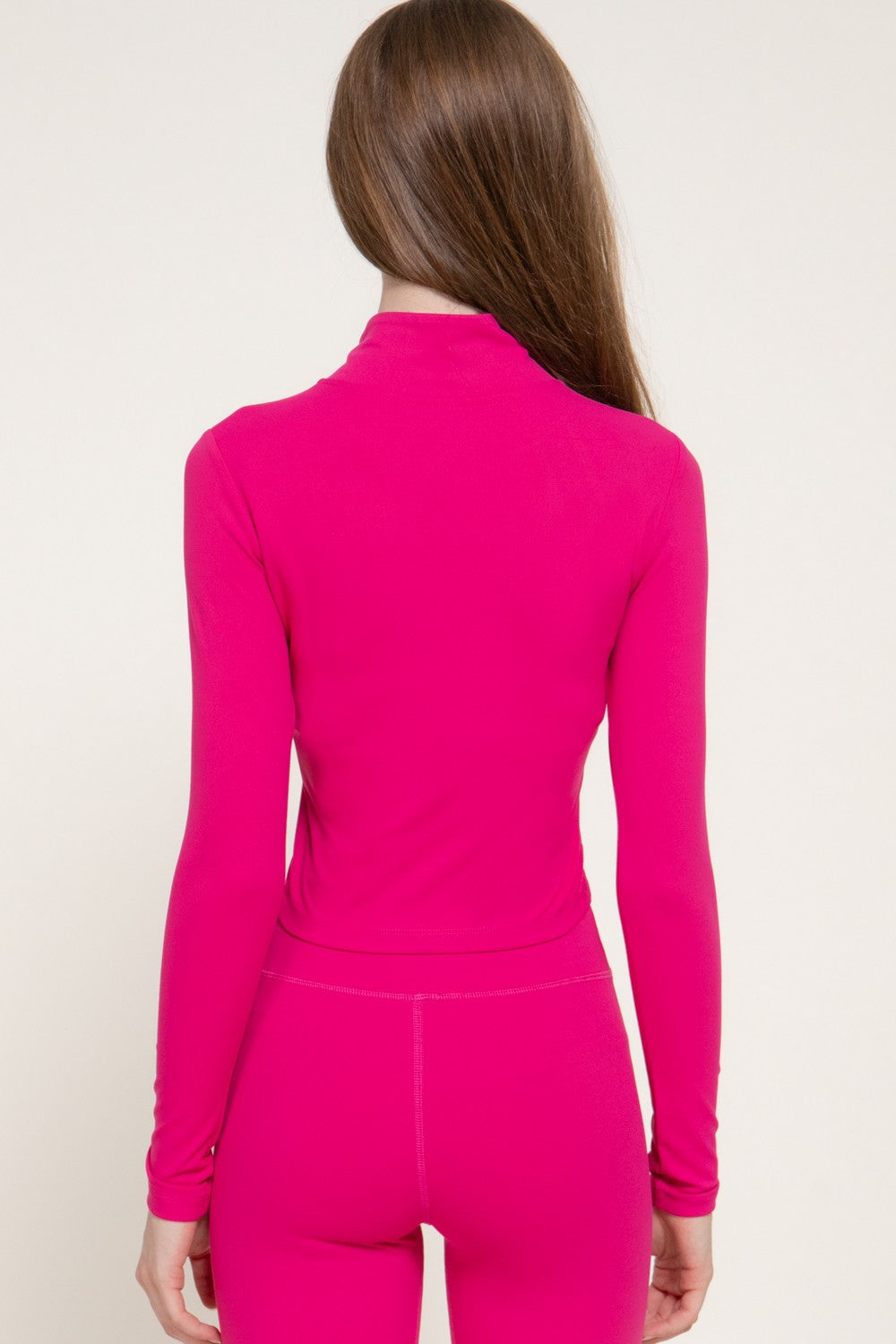 Mock Neck Zip-up Workout Jacket
