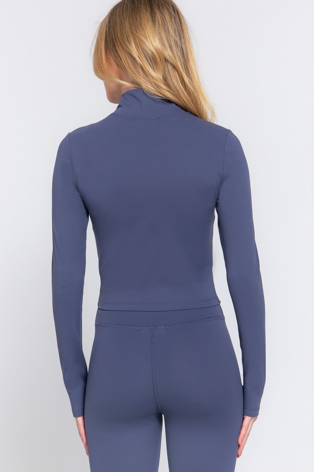 Mock Neck Zip-up Workout Jacket