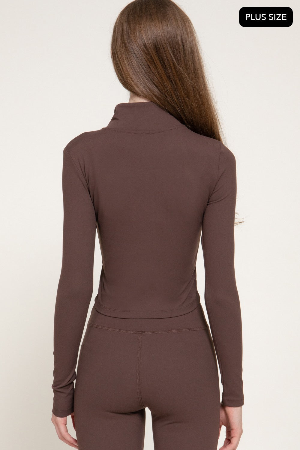 Mock Neck Zip-up Workout Jacket