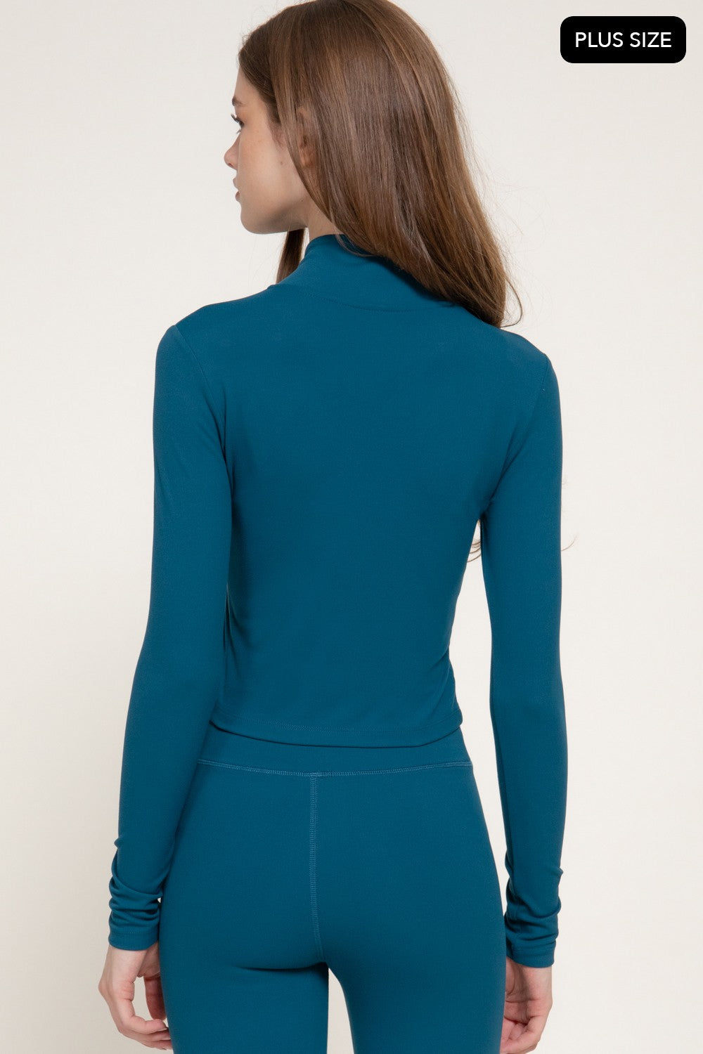 Mock Neck Zip-up Workout Jacket