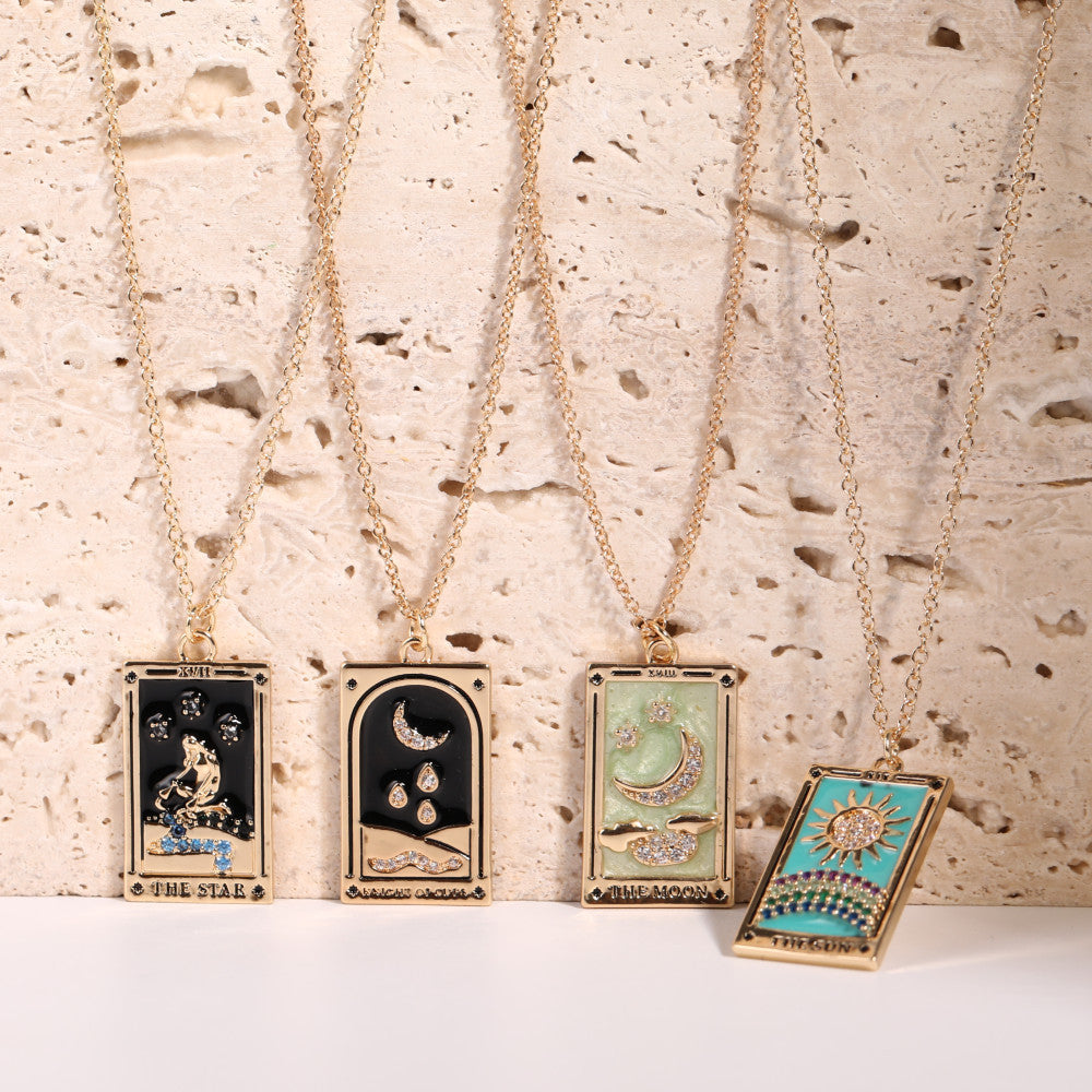 Celestial Tarot Charm Necklace Stella Harte