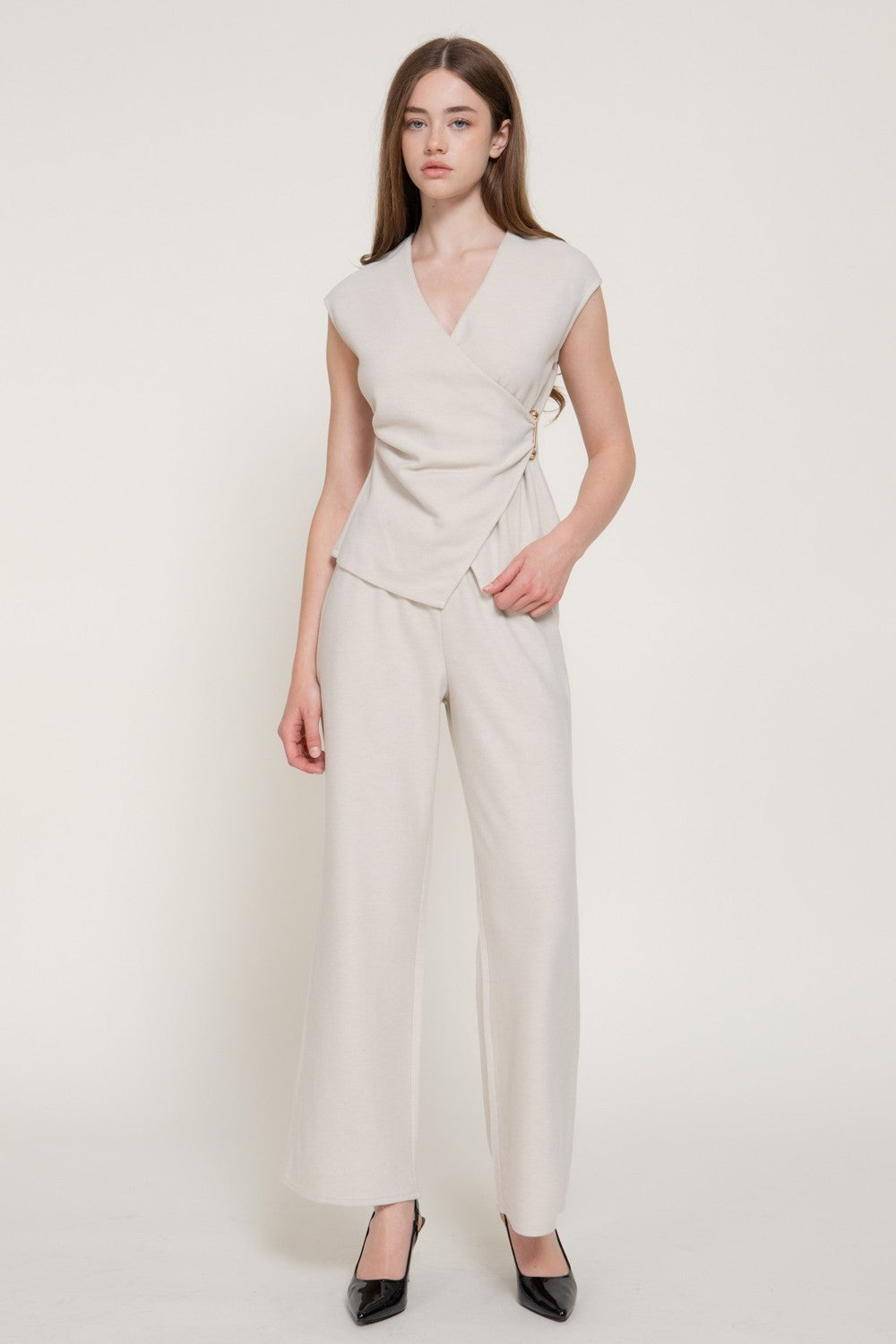 Elastic Waist Soft Knit Long Pants