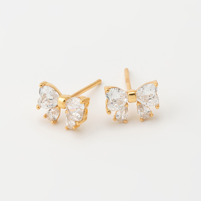 Ribbon Elegance Stud Earrings Stella Harte