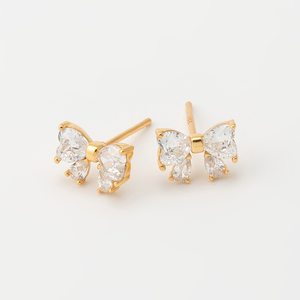 Ribbon Elegance Stud Earrings