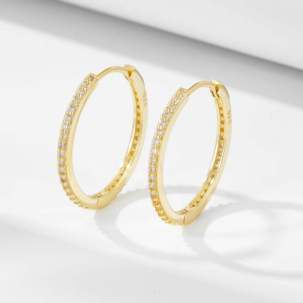 Glimmering Half-Halo Hoop Earrings Stella Harte