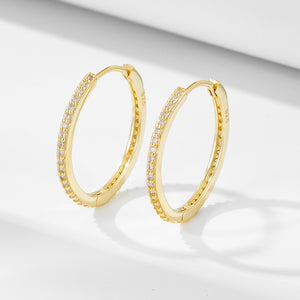 Glimmering Half-Halo Hoop Earrings