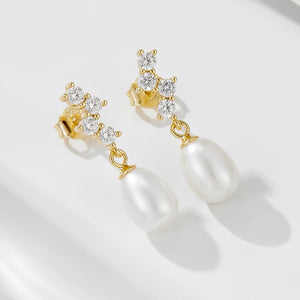 Starlit Pearl Drop Earrings