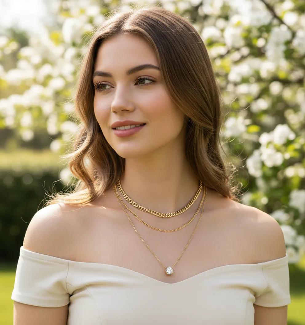 Chain Layer Spark Necklace Stella Harte