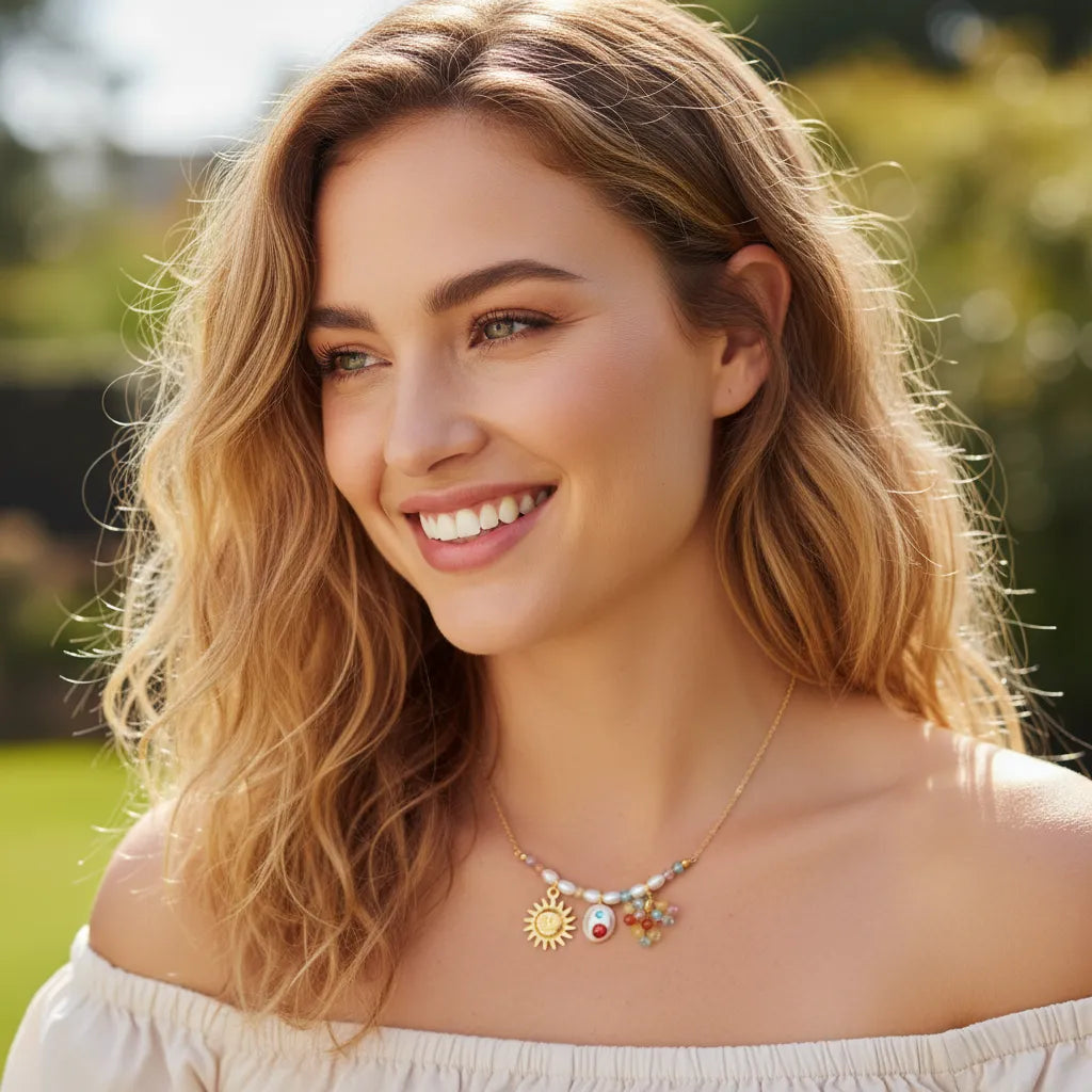 Sunshine Beadburst Necklace Stella Harte