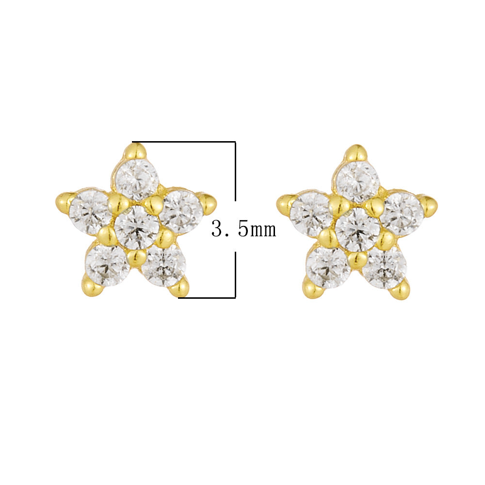 Starlit Blossom Stud Earrings