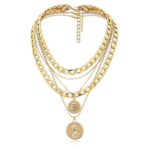 Golden Divinity Layered Necklace