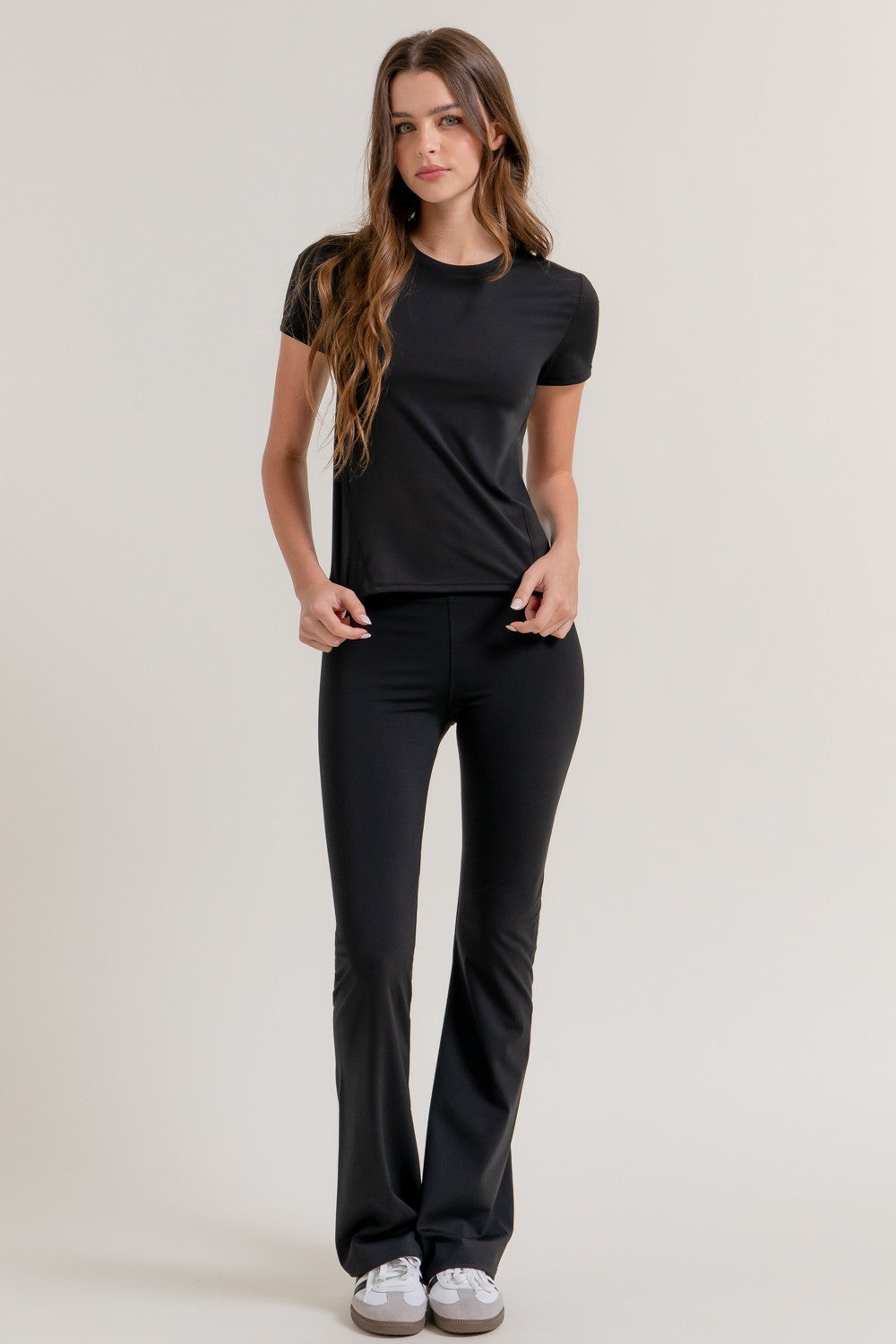Short Sleeve Side Seam Workout Top