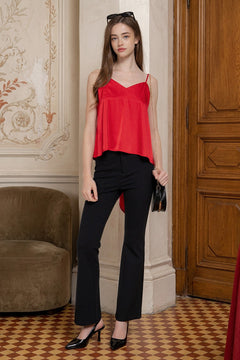 Back Closure V-neck Satin Camisole
