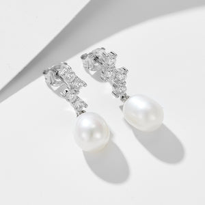 Starlit Pearl Drop Earrings