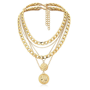 Golden Divinity Layered Necklace