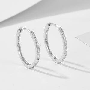 Glimmering Half-Halo Hoop Earrings