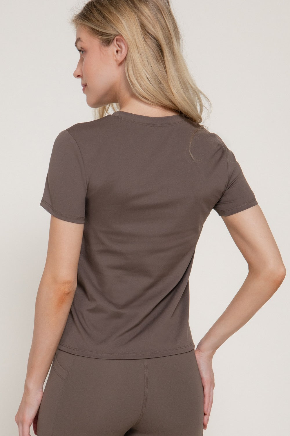 Short Sleeve Side Seam Workout Top