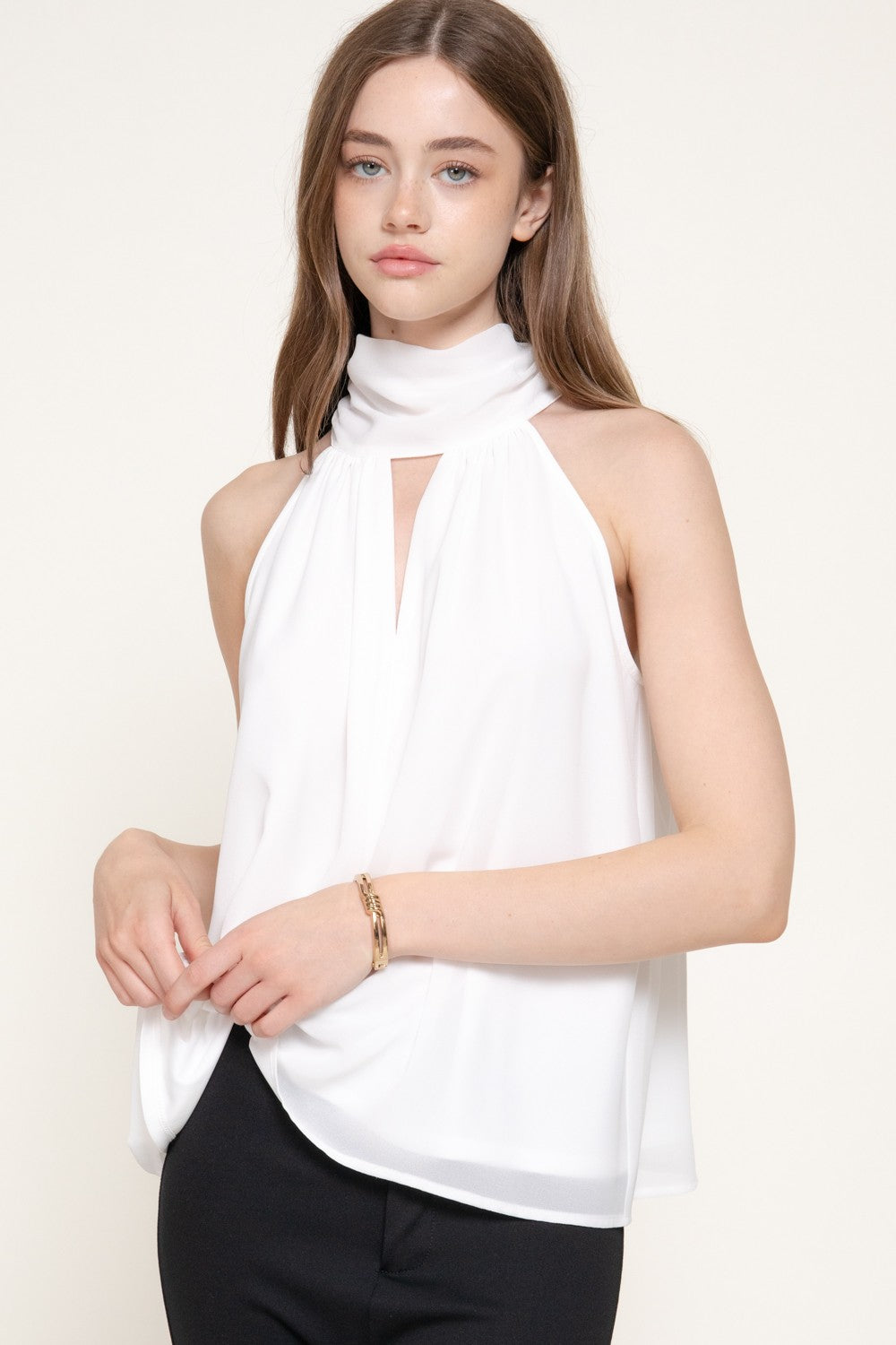 Halter Neck Chiffon Blouse