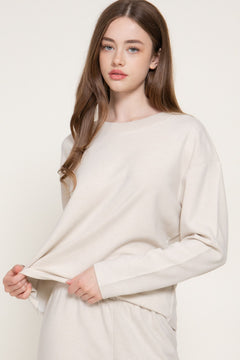 Long Sleeve Round Neck Soft Knit Top