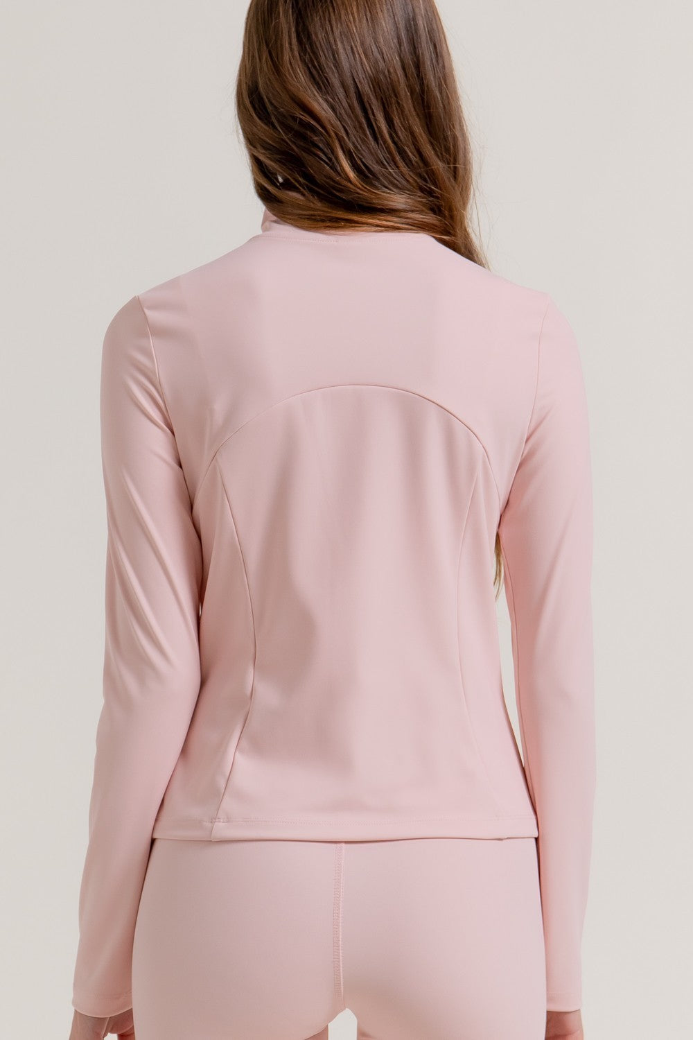 Long Slv Mock Neck Workout Jacket