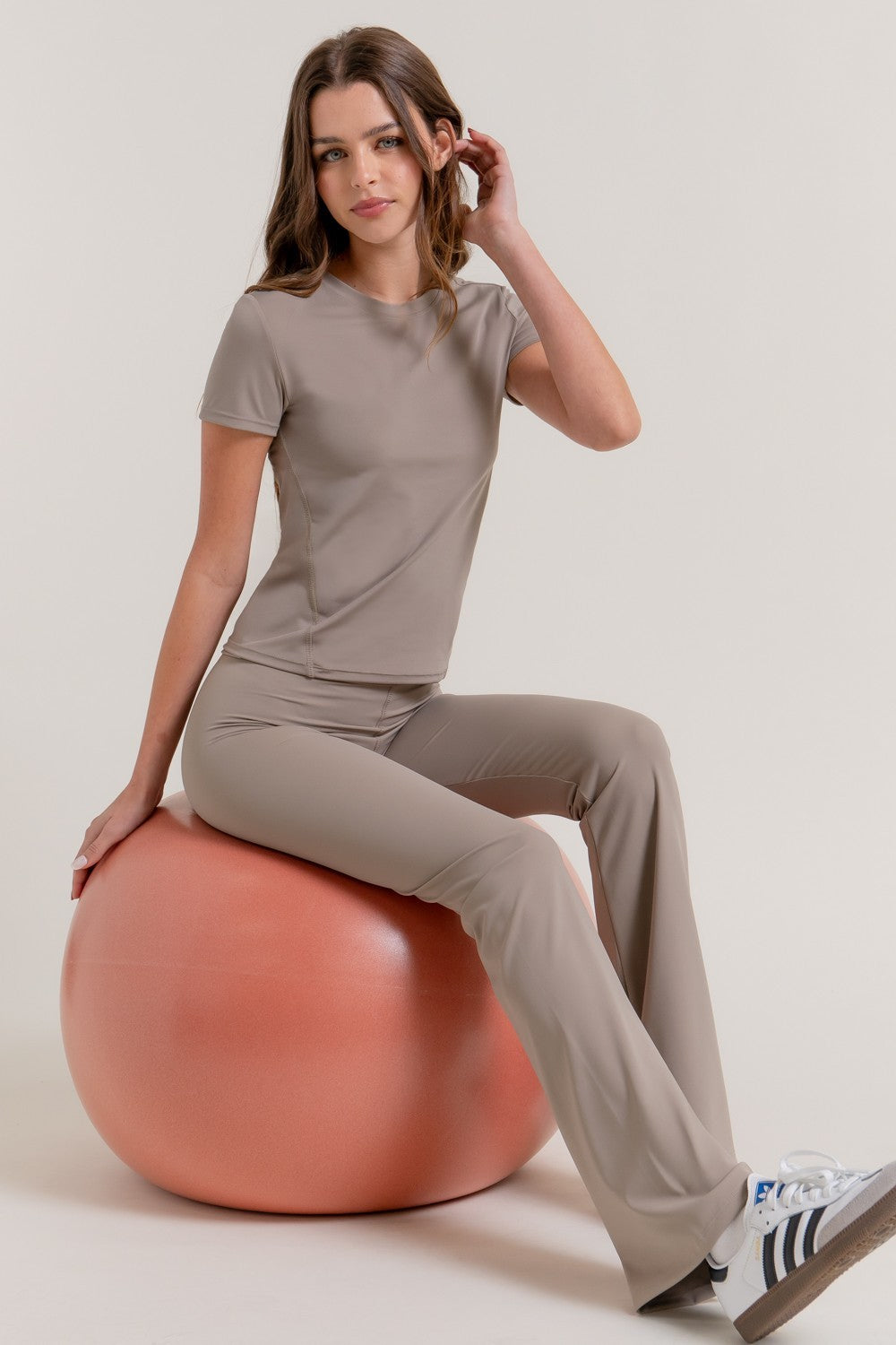 Short Sleeve Side Seam Workout Top