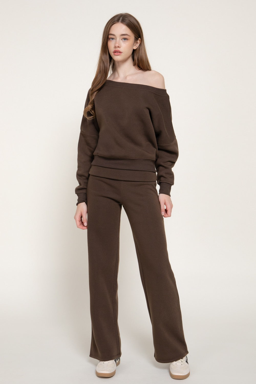 Asymmetrical Sweatshirt & Swetapants Set