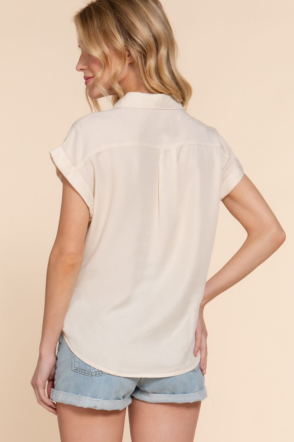 Dolman Short Slv Tencel Shirt