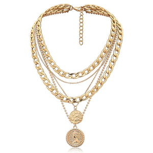 Golden Divinity Layered Necklace