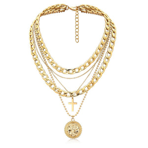 Golden Divinity Layered Necklace