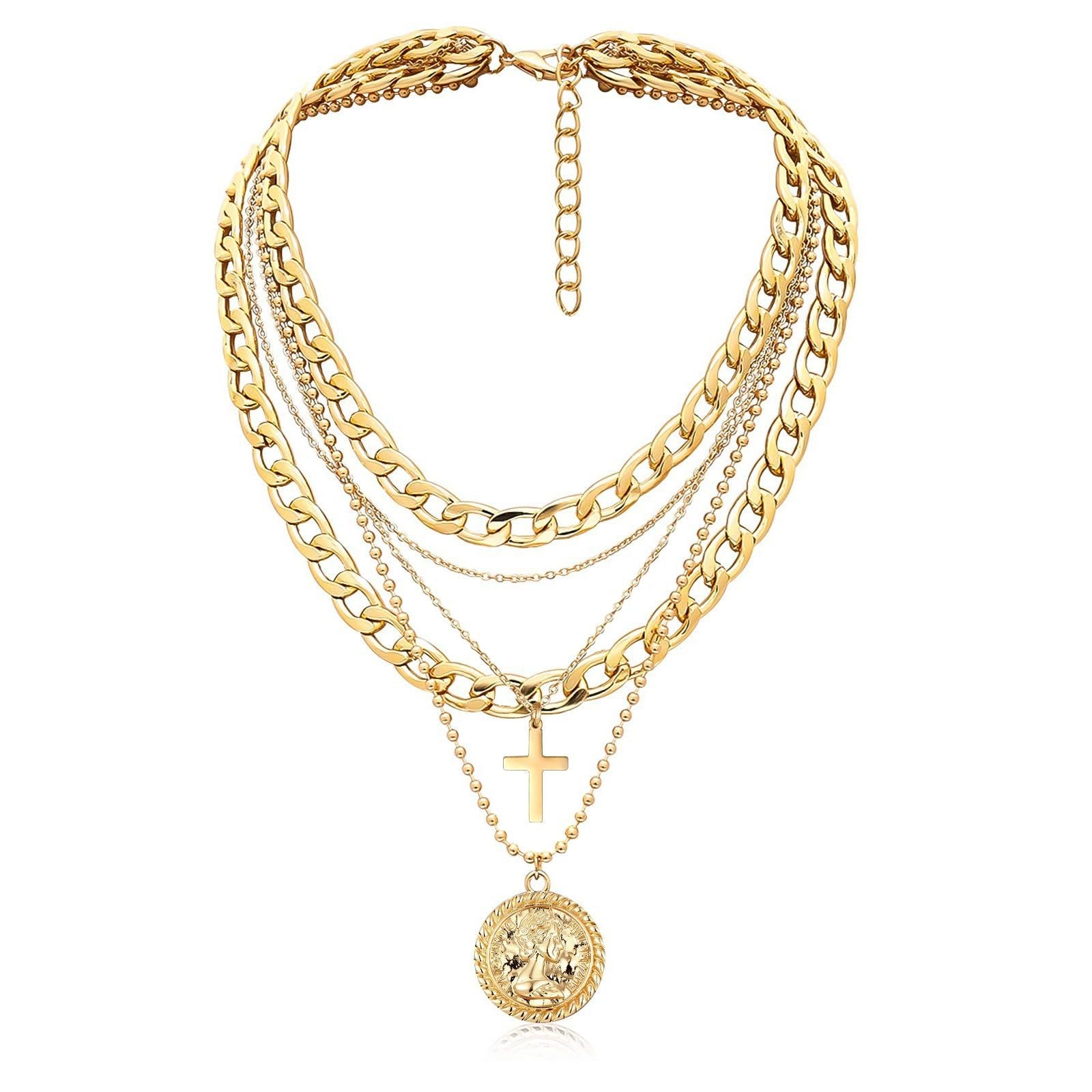 Golden Divinity Layered Necklace Stella Harte