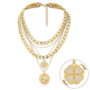 Golden Divinity Layered Necklace