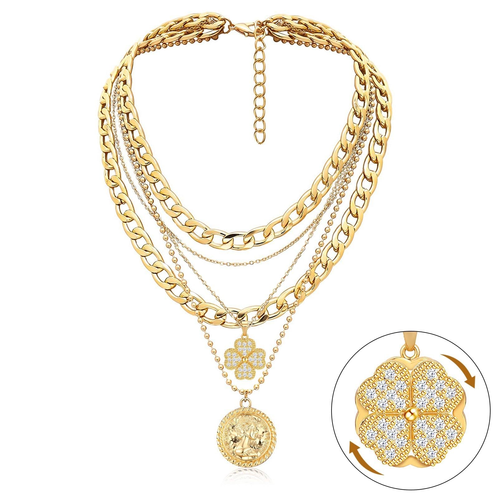 Golden Divinity Layered Necklace Stella Harte