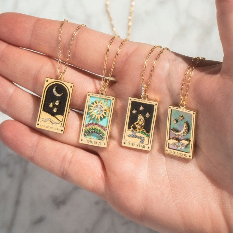 Celestial Tarot Charm Necklace Stella Harte